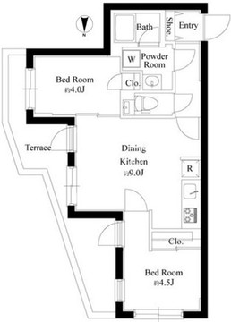 ゲートマークス三軒茶屋 103 間取り図