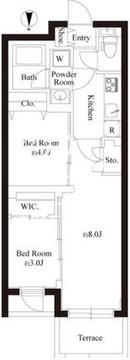 ゲートマークス三軒茶屋 202 間取り図