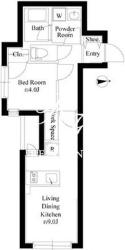 ゲートマークス三軒茶屋 406 間取り図