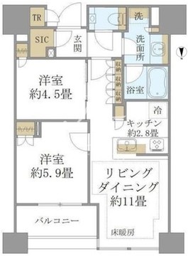 白金ザ・スカイ E-1916 間取り図