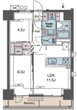 ラグゼナ田端北 404 間取り図