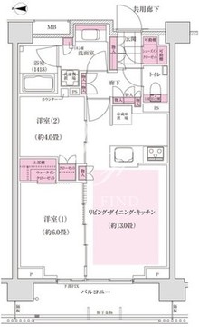 ディームス東陽町 703 間取り図