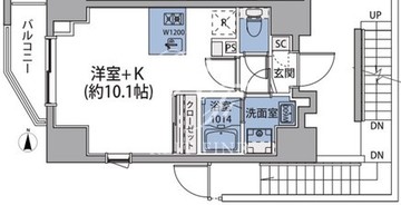 ルネサンスコート両国リバーテラス 202 間取り図