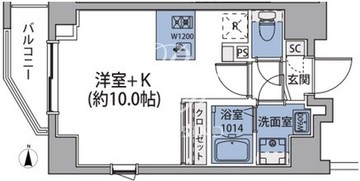 ルネサンスコート両国リバーテラス 1302 間取り図