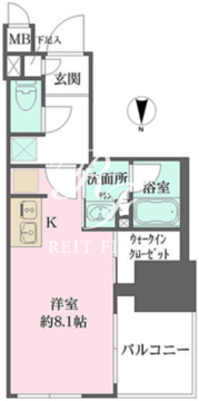 ルフォンプログレ元浅草マークス 406 間取り図