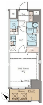 ＢｌｕＲｏｃｋ門前仲町 306 間取り図