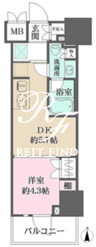 ルフォンプログレ元浅草マークス 502 間取り図
