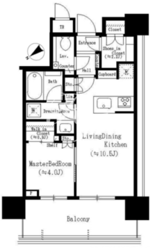 パークシティ中央湊ザタワー 1803 間取り図