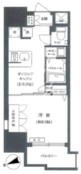 エステムプラザ愛宕虎ノ門レジデンス 806 間取り図