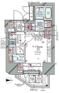 コンシェリア麻布十番TOKYOPREMIUM 303 間取り図