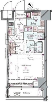 コンシェリア門前仲町SAKURA PROMENADE 902 間取り図