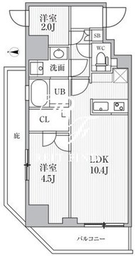 シーズンフラッツ住吉 601 間取り図