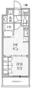 シーズンフラッツ住吉 602 間取り図