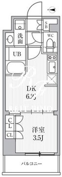 シーズンフラッツ住吉 903 間取り図