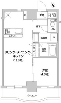 カンゼ芝浦レジデンス 702 間取り図