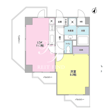 プリミエール中落合 302 間取り図