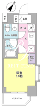 プラース千代田富士見 408 間取り図