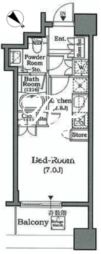 ホライズンプレイス赤坂 706 間取り図