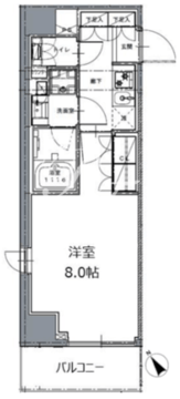 レジディア白金高輪2 401 間取り図