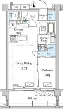 グランドゥールプレミアム代々木大山 102 間取り図