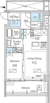 グランドゥールプレミアム代々木大山 214 間取り図
