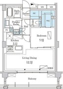 グランドゥールプレミアム代々木大山 208 間取り図