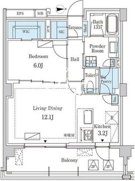 グランドゥールプレミアム代々木大山 307 間取り図