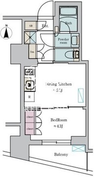 ブリリアイスト蔵前アベニュー 502 間取り図
