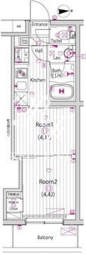 ガーラ・パークヒルズ武蔵小山 101 間取り図