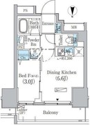 プライムブリス上野元浅草 604 間取り図