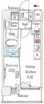 イプセ住吉 502 間取り図