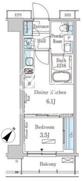 パークアクシス大塚サウスレジデンス 203 間取り図