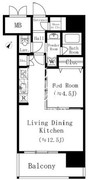 堀之内マンション 402 間取り図