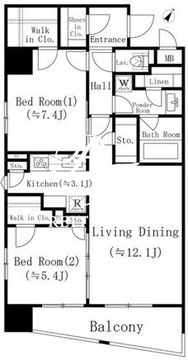 堀之内マンション 304 間取り図