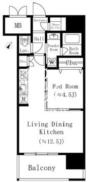 堀之内マンション 302 間取り図