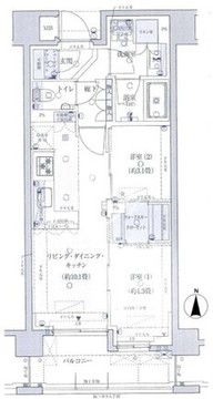 レジデンシャル池袋本町 506 間取り図