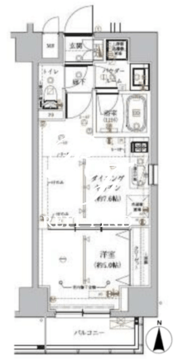 ルクレ墨田緑1 704 間取り図