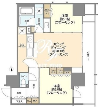 シティハウス西池袋 808 間取り図