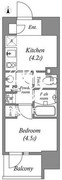コスモグラシア三ノ輪 1304 間取り図