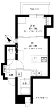 ラ・ペルラ文京小石川 304 間取り図