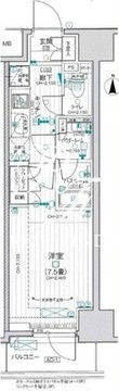 デュオステージ蒲田 907 間取り図