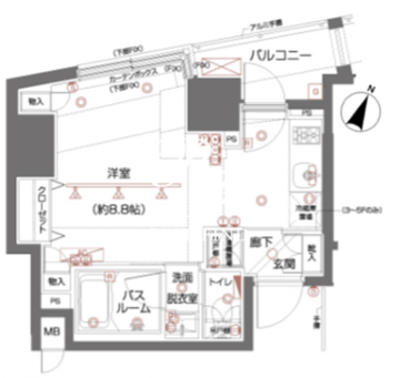 ズーム都立大学 402 間取り図