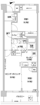 コンフォリア目黒青葉台 203 間取り図
