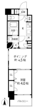 デュオステージ白金高輪 207 間取り図