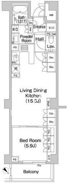 ブリリア代官山プレステージ 219 間取り図