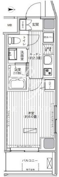 ヒューリック浅草橋江戸通 810 間取り図