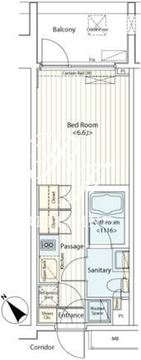 カスタリア大塚 505 間取り図