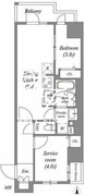 コスモグラシア両国レジデンス 606 間取り図