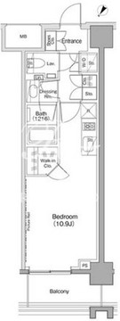 ヴェール・クレール大崎 702 間取り図