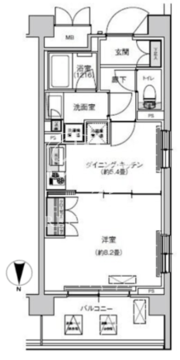 リージア経堂テラスガーデン 432 間取り図